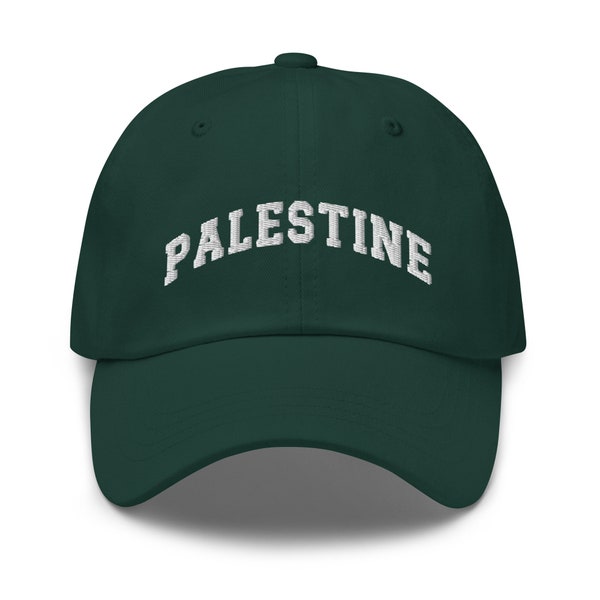 Palästina-Baseballmütze, gestickter Palästina-Vaterhut im College-Stil, Unterstützung Palästinas, freier palästinensischer 6-Panel-Hut, Protest für Palästina