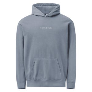 EMBROIDERED Custom Comfort Colors Hoodie, Personalized Pullover, Customizable Text or Logo Apparel