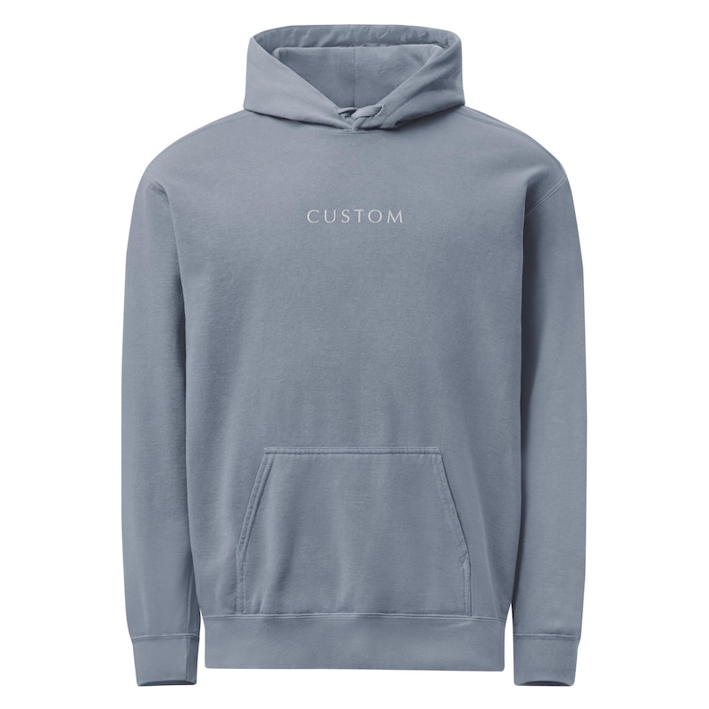 EMBROIDERED Custom Comfort Colors Hoodie, Personalized Pullover, Customizable Text or Logo Apparel