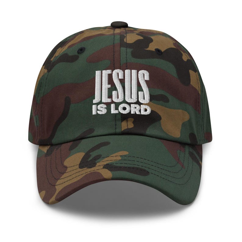 Jesus Is Lord Cap, Christian Baseball Cap, Faith 6 Panel Dad Hat, Jesus Embroidered Cap, Church Apparel, Christianity Gifts, Women Of Faith
