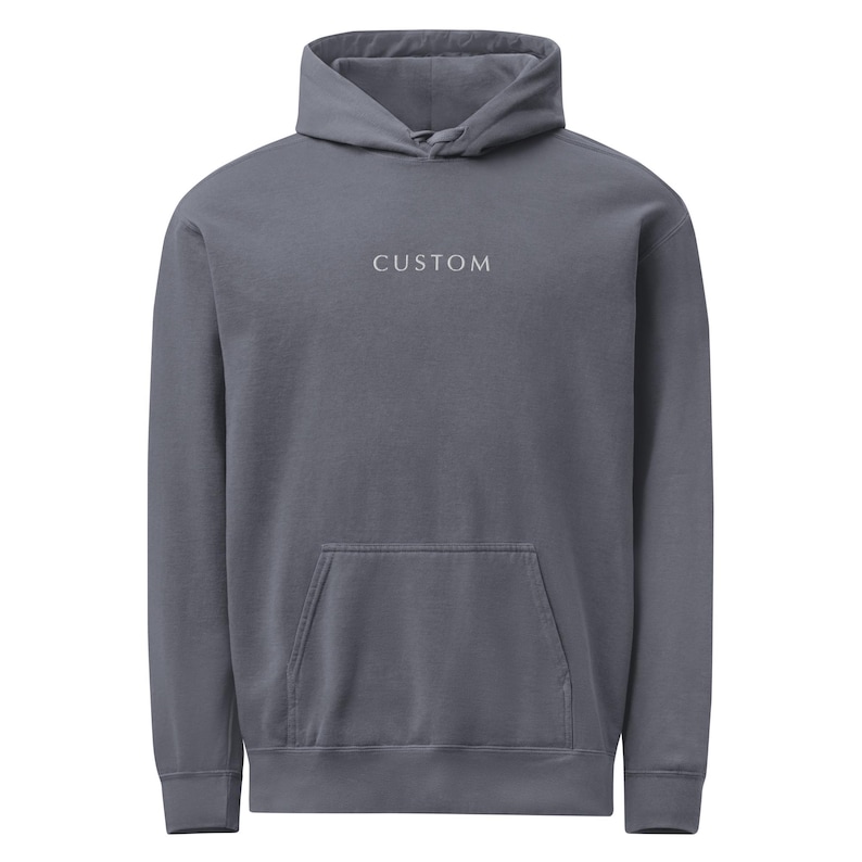 EMBROIDERED Custom Comfort Colors Hoodie, Personalized Pullover, Customizable Text or Logo Apparel