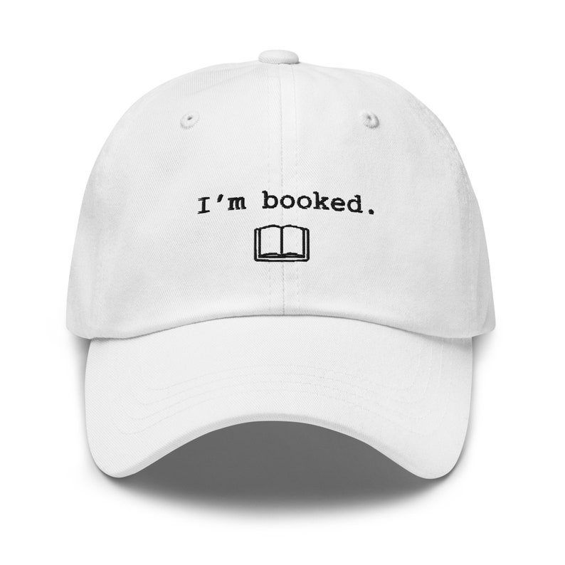 Embroidered Book Lover Hat, Funny Bookworm Baseball Cap, Book Embroidery, Gift For Bookish Friend, Book Nerd Gifts, Bookworm 6 Panel Dad Hat