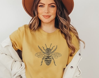 Bee Shirt, Bumblebee TShirt, Honey Bee T-Shirt, Beekeeper Gift, Bee Lover Shirt For Her, Unisex Bee TShirts, Bumble Bee Gift, Honeybees Top