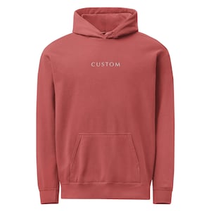EMBROIDERED Custom Comfort Colors Hoodie, Personalized Pullover, Customizable Text or Logo Apparel