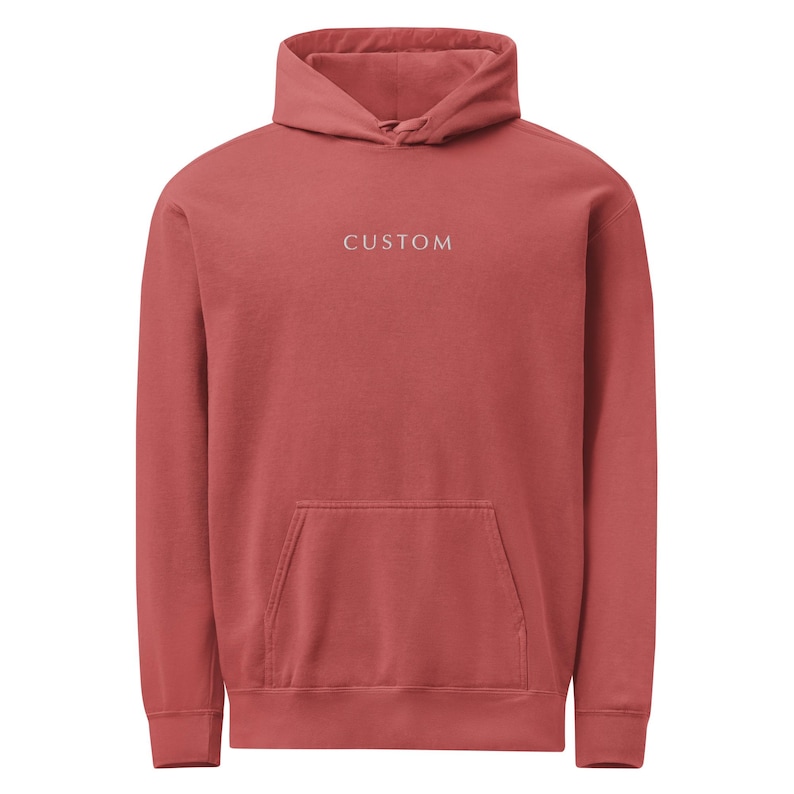EMBROIDERED Custom Comfort Colors Hoodie, Personalized Pullover, Customizable Text or Logo Apparel