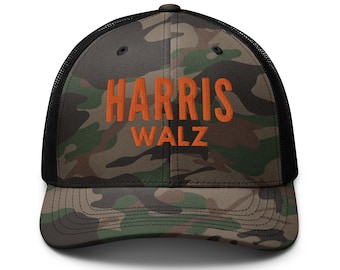 Kamala Harris Walz Elections Democrat Liberal Camo Cloth Baseball Hat President Kamala Harris & Tim Walz Camo Hat Sold Million Dollars in 24  main image 3