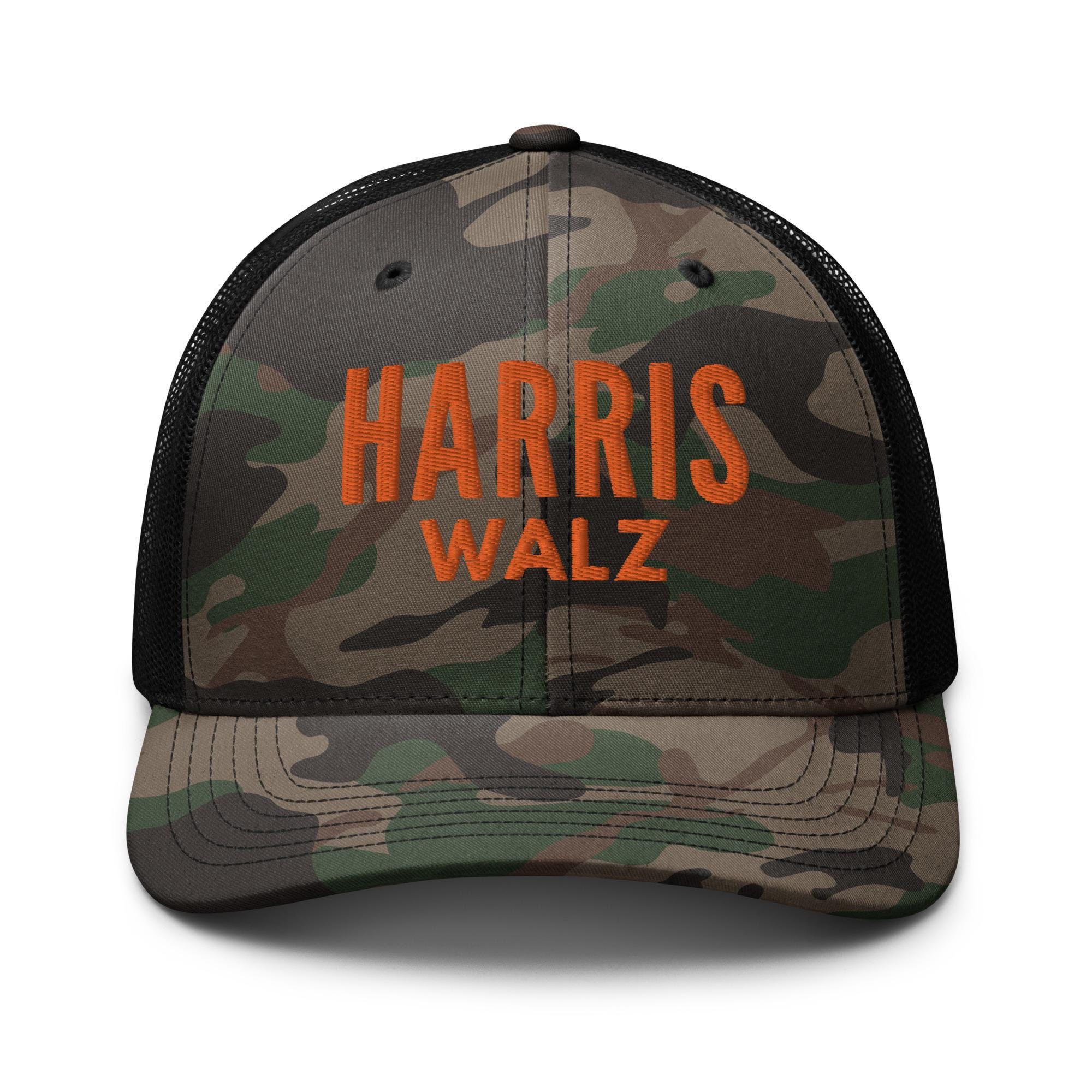 Harris Walz Camo Trucker Hat - Etsy