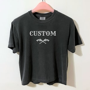 Custom Comfort Colors Cropped Shirt, Personalized Crop Top, Custom Crop Top Tshirt, Customized T-Shirt, Custom Gifts for Friends, Ladies