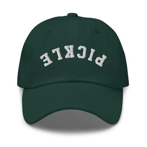 EMBROIDERED Upside Down Pickle Cap, Fun Pickle Baseball Cap, Funny Pickler Gift, Pickle Lover Hobby Friend Gifts, 6 Panel Dad Hat