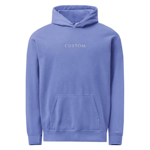 EMBROIDERED Custom Comfort Colors Hoodie, Personalized Pullover, Customizable Text or Logo Apparel