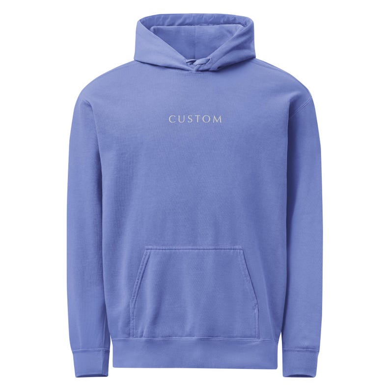EMBROIDERED Custom Comfort Colors Hoodie, Personalized Pullover, Customizable Text or Logo Apparel