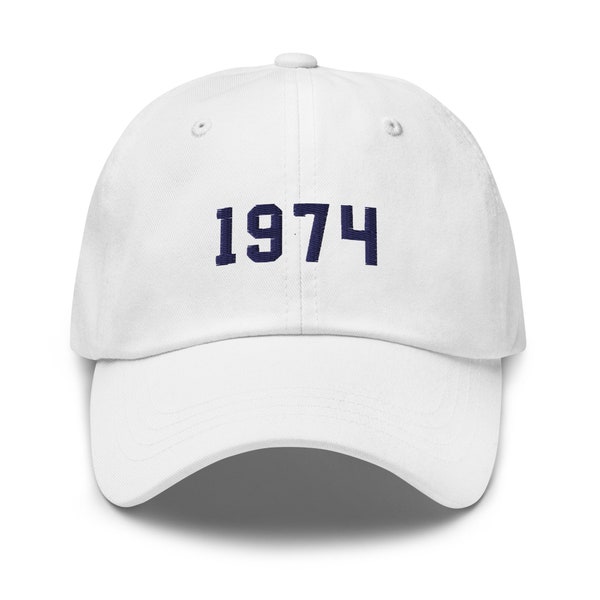 Cappello per il 50° compleanno, Berretto da baseball ricamato del 1973, Cappello per papà dell'anno di nascita, Regali per il 50° compleanno, Regalo per il 50° compleanno, Cappello a 6 pannelli per compleanno personalizzato