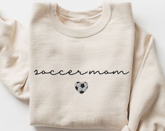 Embroidered Soccer Mom Sweatshirt, Soccer Mama Crewneck, Embroidery, Soccer Player Moms, Soccer Mom Mothers Day Gift, Soccer Mom Shirt