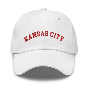 Kansas City Baseball Cap, Embroidered City Dad Hat, Embroidery, Kansas City Football Team Fan, Game Day Cap, Kansas Family Trip, Kansas Gift image 2