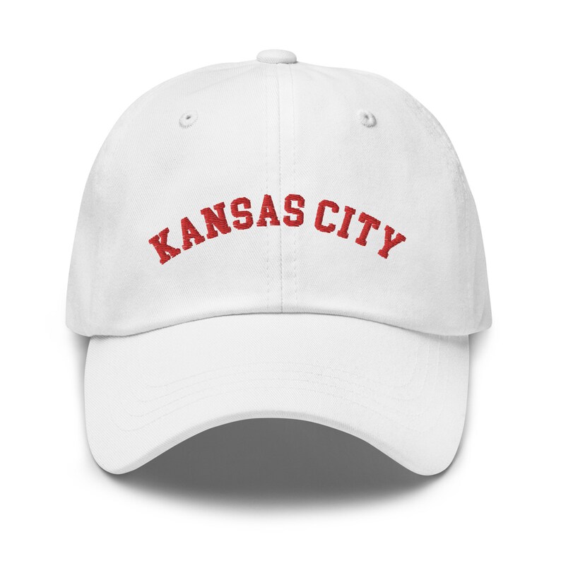 Kansas City Baseball Cap, Embroidered City Dad Hat, Embroidery, Kansas City Football Team Fan, Game Day Cap, Kansas Family Trip, Kansas Gift image 2