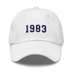 Custom Birth Year Cap, Embroidered Baseball Cap, Customized Birthday Gift, Personalized Gifts, Happy Birthday Six Panel Hat, Anniversary