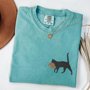 EMBROIDERED Anti-Trump Shirt, Subtle FDT T-Shirt, Comfort Colors Funny Anti Trump TShirt, Liberal Democrat Cat Mom Crewneck, Cat Ladies