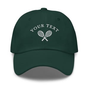 Custom Tennis Baseball Cap, Embroidered Personalized Tennis Dad Hat, Tennis Team Caps, Matching Tennis Hats, Tennis Club Gift, 6 Panel Hat