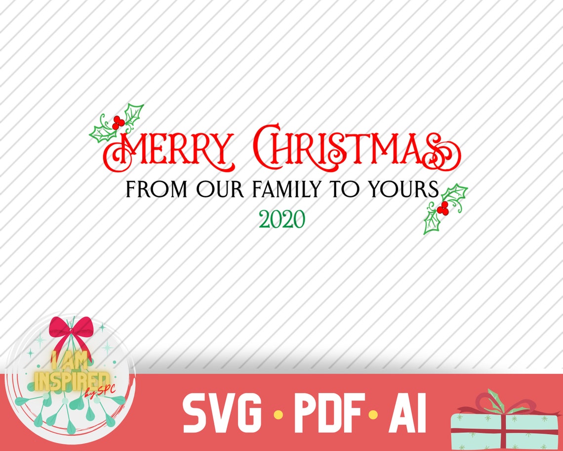 Merry Christmas Family Greeting | Etsy