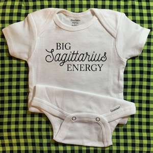 Big Sagittarius Energy Baby Onesies®, Astrology Sign Witchy Occult Goth Punk Bodysuit, Unisex Infant Newborn Toddler Baby Shower Gift