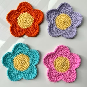 PDF CROCHET PATTERN - Flower Coaster Crochet Pattern