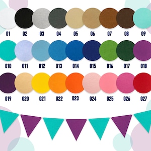 Bouw je eigen mini-vlagdoek | Vilten driehoeksvlaggen van 15 cm | 27 kleuren aanpassen | Gepersonaliseerde feest- of evenementdecoratie | Gemaakt in het Verenigd Koninkrijk