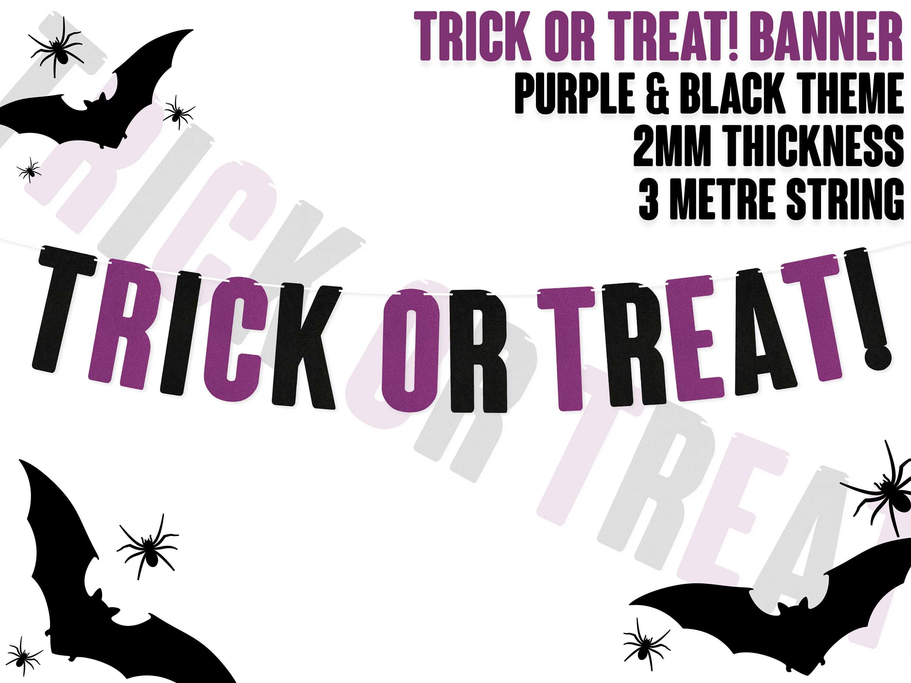 Halloween-Banner Mit Wimpelkette – Süßes Oder Saures Deko Für Drinnen & Draußen
