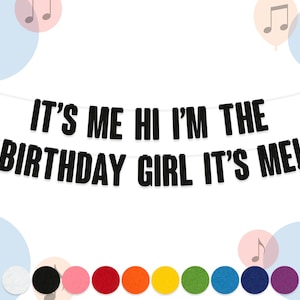 Guirnalda de fiesta personalizada "Soy yo", "Hola, soy la cumpleañera", letras de fieltro de 15 cm, 10 colores, 2 mm de grosor, banderines decorativos para cumpleaños