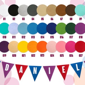 Wählen Sie Ihre eigene personalisierte Party Wimpelkette - Farben & Nachricht Weißer selbstklebender Schriftzug: 2,5 m + verschiedene Längen