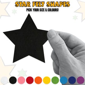 20 vilten stervormen | Kies maat en kleuren | 2 mm dik massief vilt | Perfect voor knutselen, scrapbooking en kaarten