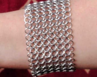 Brazalete tejido europeo 4 en 1 con cierre deslizante magnético, Cosplay, Vikingo, Renacimiento, Renware