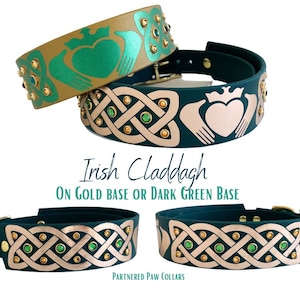 Irish Claddagh Dog Collar | Celtic Dog Collar | Friendship Dog Collar | Irish Dog Collar | St. Patrick’s Day Dog Collar