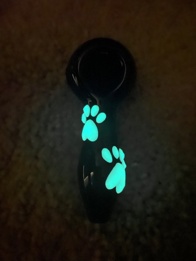 Glow in the Dark Paw Print Smoking Pipe Cat Paw Dog Paws Etsy Finland