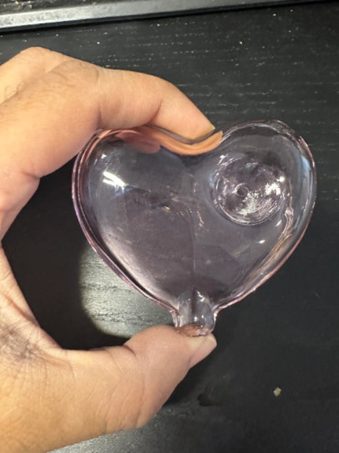 Glass Heart Pipe Girly Pipe Love Girls Gift Unique Pipe Hand Pipe Bowl