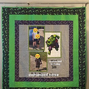 Quilts Made to Order, Custom Made Quilt, Personalized Quilt, Picture Quilt image 5