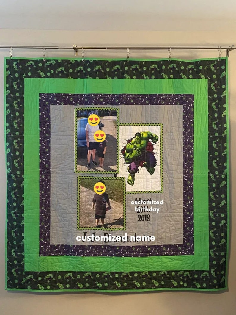 Quilts Made to Order, Custom Made Quilt, Personalized Quilt, Picture Quilt image 5