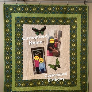 Quilts Made to Order, Custom Made Quilt, Personalized Quilt, Picture Quilt image 6