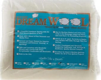 High Loft Quilt Batting Wool Quilt Batting Quilter's Dream Wool Batting Wool Quilt Batting