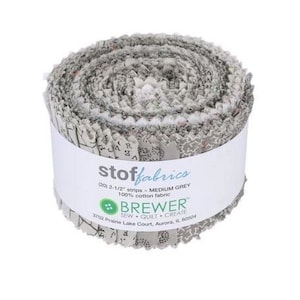Stof Medium Grey Strip Roll