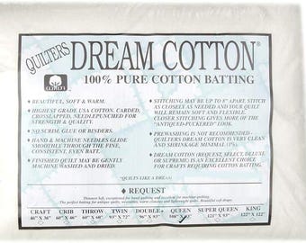 Cotton Quilt Batting Quilter's Dream Cotton Request White Batting