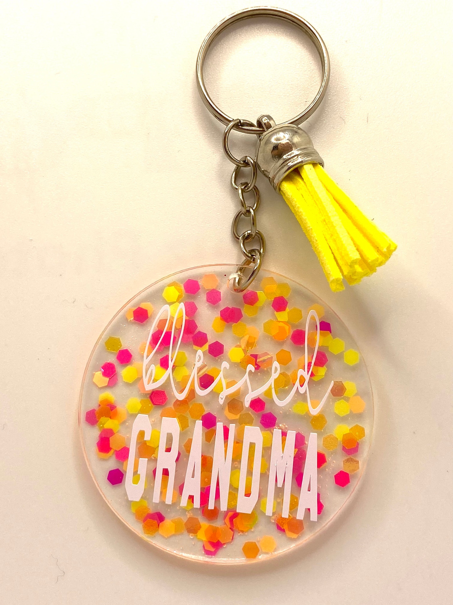 Keychain Grandma Keychain Blessed Grandma Keychain Etsy