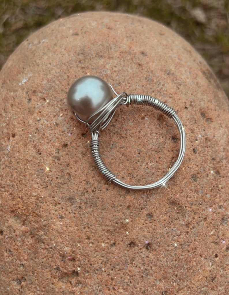 Silver Pearl Ring