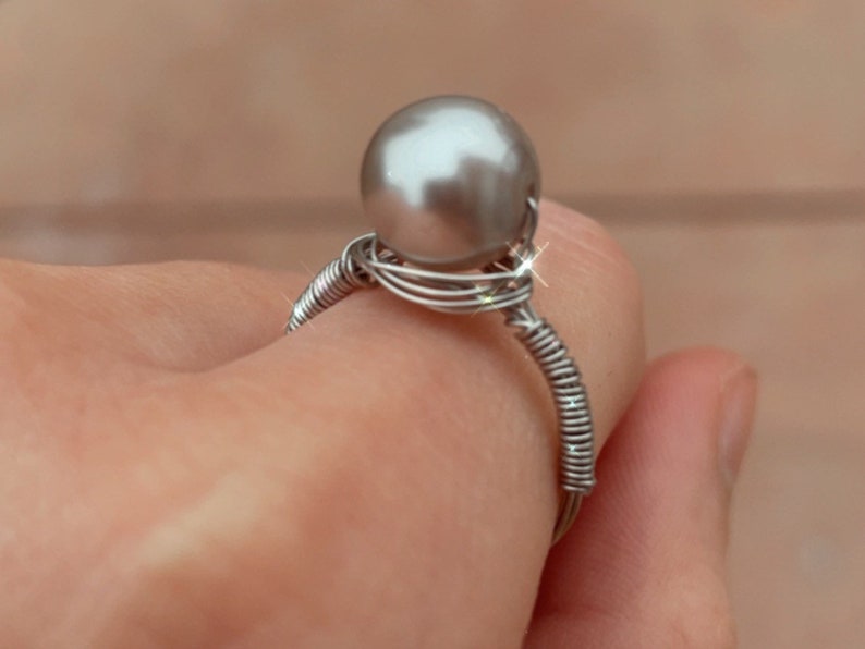 Silver Pearl Ring