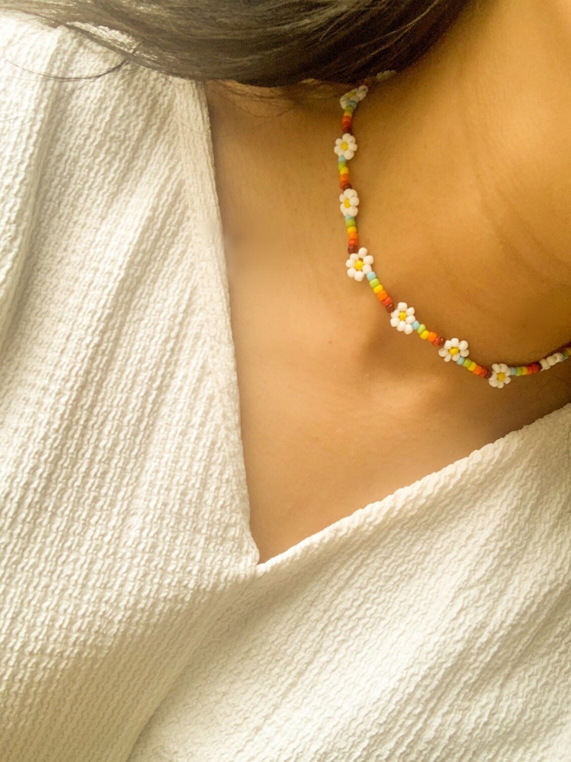 Friendship choker glass beaded choker rainbow choker Etsy