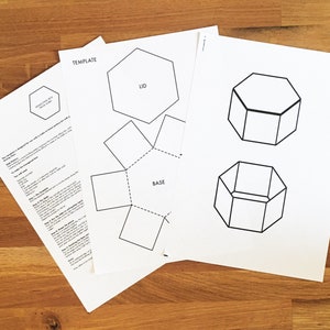 Slab Pottery Tutorial - How to make a hexagonal box (PDF Download)
