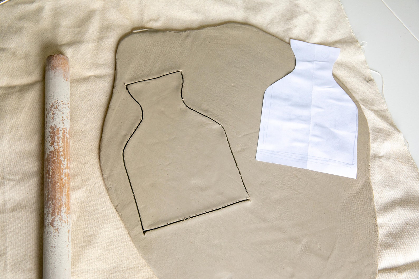Curvy Vase From Slab Pottery - Tutorial & Templates From Start to ...