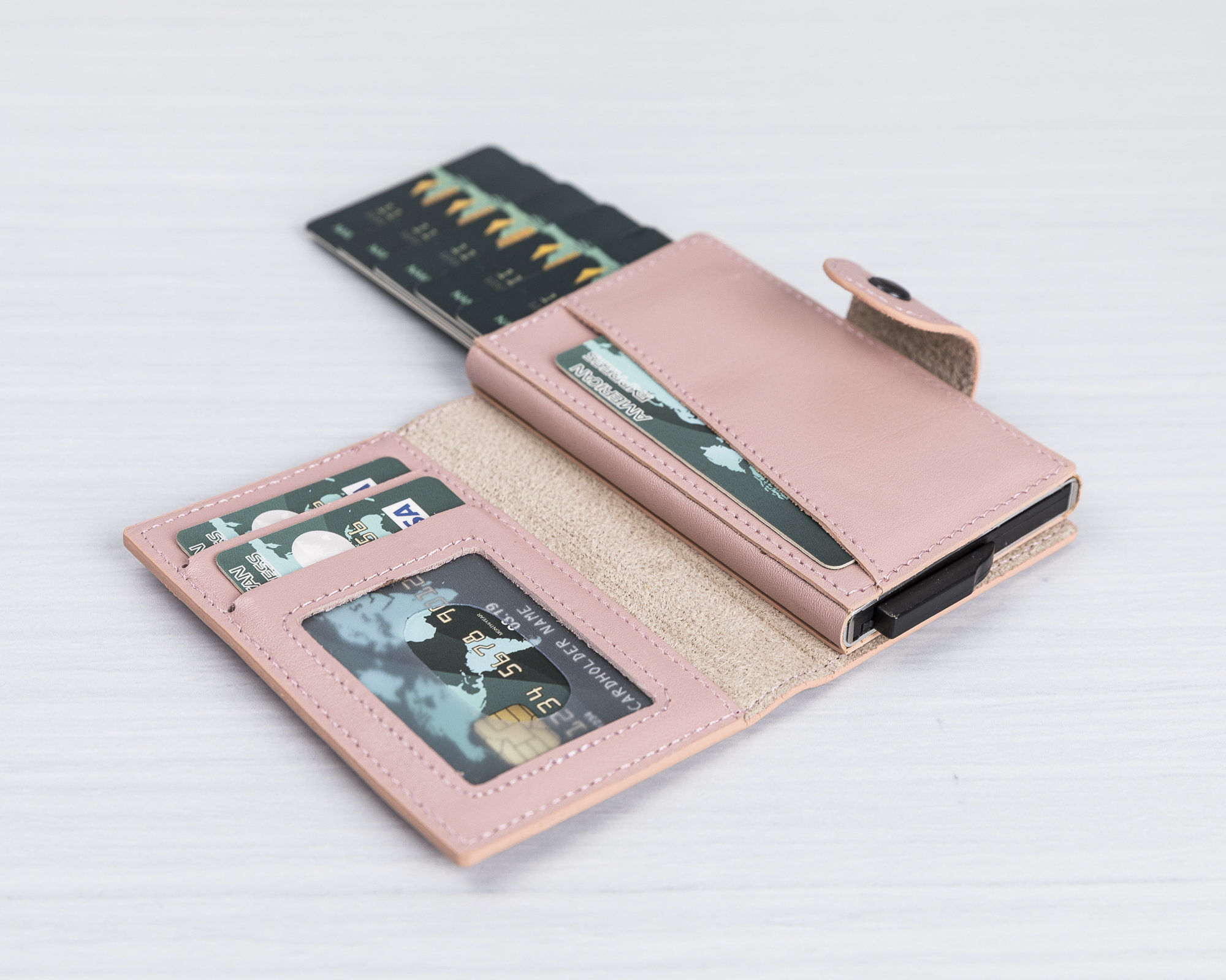 OTVEE Small RFID Blocking Wallet - Cute Frog PU Leather Credit Card Holder Case, Minimalist Design