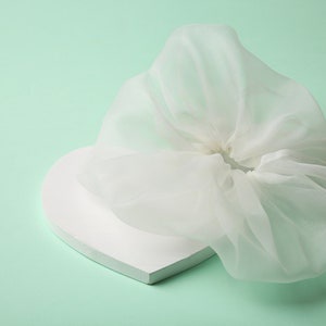 Ivory Oversized Organza Scrunchie