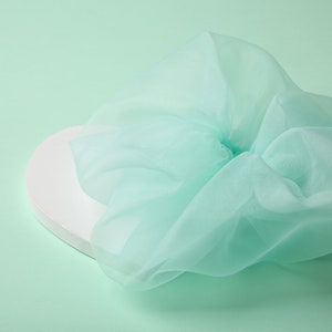 Mint Oversized Organza Scrunchie