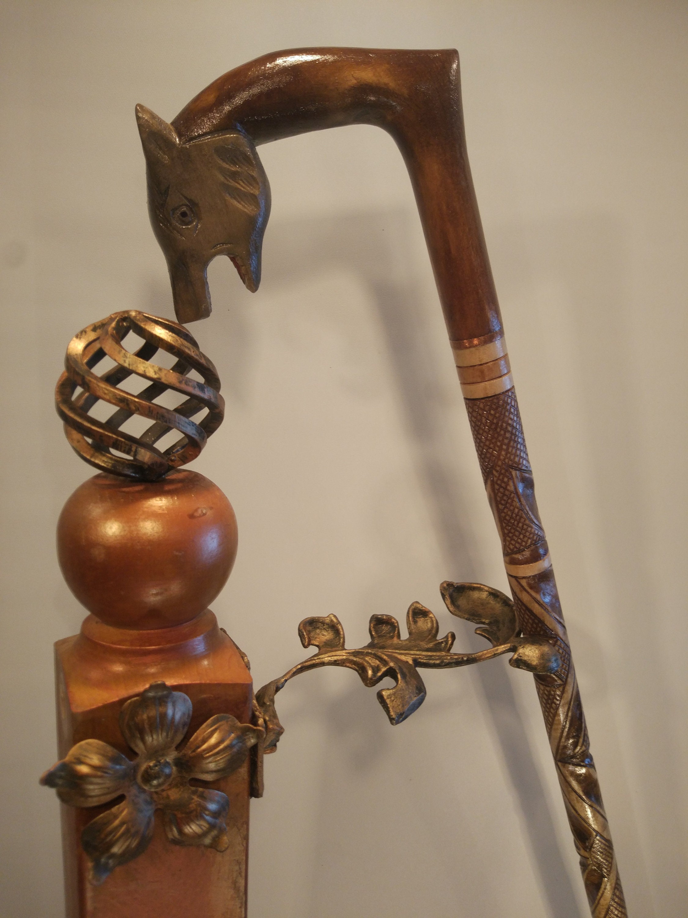 Walking canes . Walking stick with animal head handle 100 Etsy